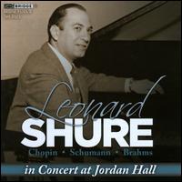Leonard Shure in Concert at Jordan Hall - Leonard Shure (piano)