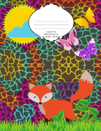 Leopard Fox Notebook: School Supplies Composition Book and Journal for Kids