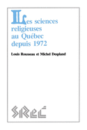 Les Sciences Religieuses Au Qubec Depuis 1972