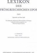 Lexikon Des Fruhgriechischen Epos Lfg. 13: Thauma - Kapnos