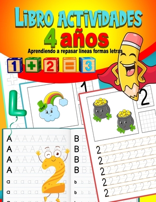 Libro Actividades 4 A±os: Aprendiendo A Repasar L?neas Formas Letras ...