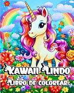Libro de Colorear de Kawaii Lindo: Diseos adorables de unicornios para nios