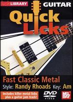 Lick Library: Guitar Quick Licks - Fast Classic Metal Randy Rhoads Style - 