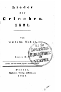 Lieder Der Griechen, 1821