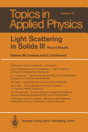 Light Scattering in Solids III: Recent Results - Cardona, M. (Editor), and Gntherodt, G. (Editor)