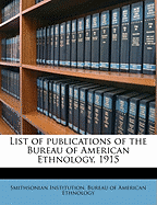 List of Publications of the Bureau of American Ethnology, 191