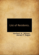 List of Residents.