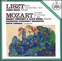 Liszt: Piano Concerto Nos. 1 & 2; Mozart: Concerto for 2 Pianos, K. 365 - Alan Weiss (piano); Jorge Bolet (piano); Rudolf Firkusny (piano); Rochester Symphony Orchestra; David Zinman (conductor)