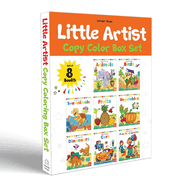 Little Artist Copy Colouring Boxset: Pack of 8 Books (Birds, Sea Animals, Fruits, Vegetables, Dinosaurs, Cars and People Around Us)