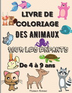 Livre de coloriage d'animaux pour les enfants de 4 ? 9 ans