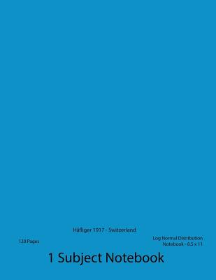 Log Normal Distribution Notebook: Probability Notebook - Hafliger 1917 - Switzerland