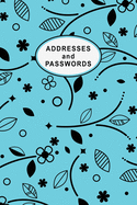 Low Vision Address Book and Password Record: 6" x 9" Large Print Organizer for Visually Impaired with Teal Cover