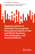 Magnetic Solitons in Extended Ferromagnetic Nanosystems Based on Iron and Nickel: Quantum, Thermodynamic, and Structural Effects