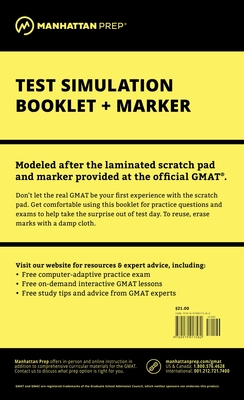Manhattan Prep GMAT Test Simulation Booklet - Manhattan Gmat