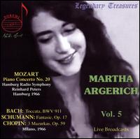 Martha Argerich, Vol. 5: Mozart, Bach, Schumann, Chopin - Martha Argerich (piano); NDR Symphony Orchestra; Reinhard Peters (conductor)