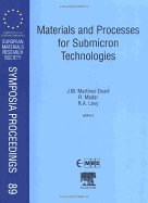 Materials and Processes for Submicron Technologies: Volume 89