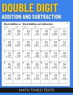 Math Timed Tests: Double Digit Addition and Subtraction