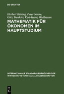 Mathematik Fur Okonomen Im Hauptstudium