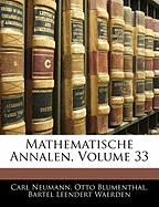 Mathematische Annalen, Volume 33