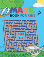 Maze Book For Kids Ages 3-6: Awosome Mazes Activity Book, Fun and Challenging Brain Games for Kids