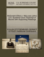 McDonald (Ellen) V. McLucas (John) U.S. Supreme Court Transcript of Record with Supporting Pleadings
