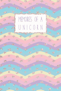 Memoires of a Unicorn: Lined Notebook Journal A5 Rainbow Glitter Stars Design