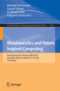 Metaheuristics and Nature Inspired Computing: 8th International Conference, META 2021, Marrakech, Morocco, October 27-30, 2021, Proceedings