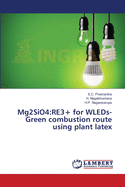 Mg2SiO4: RE3+ for WLEDs- Green combustion route using plant latex