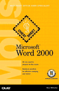 Microsoft Word 2000 MOUS Cheat Sheet - Millhollon, Mary