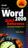Microsoft Word 2000 Quick Reference