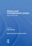 Middle East Contemporary Survey, Volume XVI, 1992