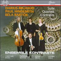 Milhaud: Suite; Hindemith: Quartett; Bartk: Contrasts - Christoph Marks (cello); Ensemble Kontraste; Kathrin Rabus (violin); Reiner Wehle (clarinet)