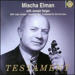 Mischa Elman BBC Radio Recitals, 1961