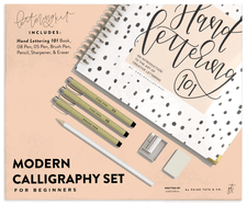 Modern Calligraphy Kit for Beginners: A Creative Craft Kit for Adults Featuring Hand Lettering 101 Book, Brush Pens, Calligraphy Pens, and More