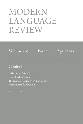 Modern Language Review (120.2) April 2025 - Wheeler, Duncan (Editor)