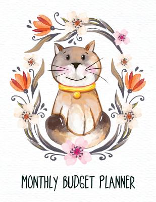 Monthly Budget Planner: Weekly & Monthly Expense Tracker Organizer, Budget Planner and Financial Planner Workbook ( Bill Tracker, Expense Tracker, Home Budget Book / Extra Large ) Watercolor Cat Cover - Correia, Jada