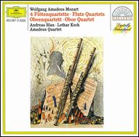 Mozart: 4 Flute Quartets; Oboe Quartet - Amadeus Quartet; Andreas Blau (flute); Lothar Koch (oboe)