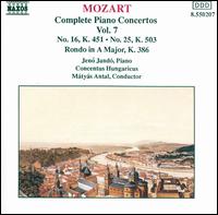 Mozart: Complete Piano Concertos, Vol. 7 - Jen Jand (piano); Concentus Hungaricus; Matyas Antal (conductor)