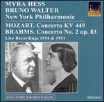Mozart: Concerto KV 449; Brahms: Concerto No. 2, Op. 83 - Myra Hess (piano); New York Philharmonic; Bruno Walter (conductor)
