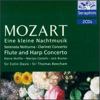 Mozart: Eine kleine Nachtmusik; Serenata Notturna; Clarinet Concerto; Flute and Harp Concerto - Elaine Shaffer (flute); Jack Brymer (clarinet); Marilyn Costello (harp)