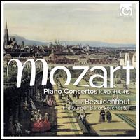 Mozart: Piano Concertos K.413, 414, 415 - Kristian Bezuidenhout (fortepiano); Freiburger Barockorchester; Gottfried von der Goltz (conductor)
