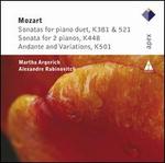 Mozart: Sonatas for Piano Duet, K381 & 521; Sonata for 2 Pianos, K448; Andante and Variations, K501