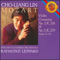 Mozart: Violin Concertos Nos. 3 & 5; Adagio for Violin & Orchestra - Cho-Liang Lin (violin); English Chamber Orchestra (chamber ensemble); Raymond Leppard (conductor)