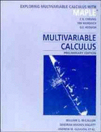 Multivariable Calculus, Preliminary Edition, Maple