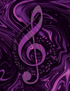 Music Songwriting Journal - Blank Sheet Music - Manuscript Paper for Songwriters and Musicians - Liquid Marble Series Purple Pink and Black: Composition Notebook for Composing Music