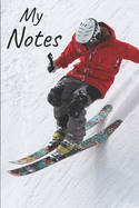 My notes: Ski Notebook - Size 6"x 9", 100 Pages - Trend and Original - Convenient to rate Ideas