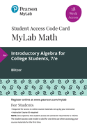Mylab Math with Pearson Etext -- 18 Week Standalone Access Card -- For Introductory Algebra for College Students with Integrated Review