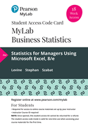 Mylab Statistics with Pearson Etext -- 18 Week Standalone Access Card -- For Business Statistics: A First Course