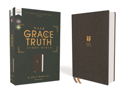 Nasb, the Grace and Truth Study Bible (Trustworthy and Practical Insights), Cloth Over Board, Gray, Red Letter, 1995 Text, Comfort Print