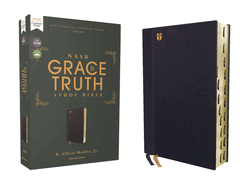 Nasb, the Grace and Truth Study Bible (Trustworthy and Practical Insights), Leathersoft, Navy, Red Letter, 1995 Text, Comfort Print